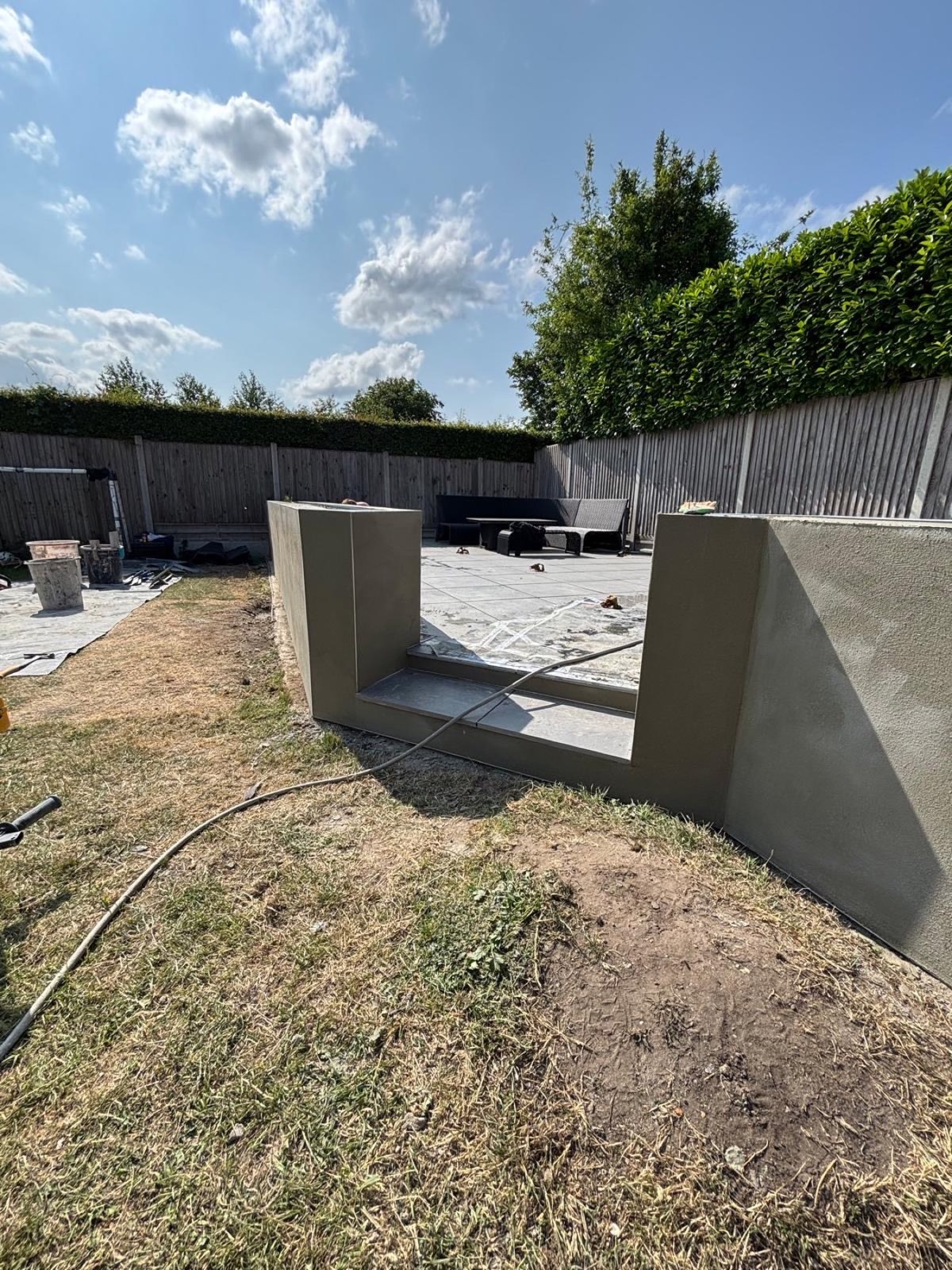 Silicone Render in Pulham - Garden Wall, image 9