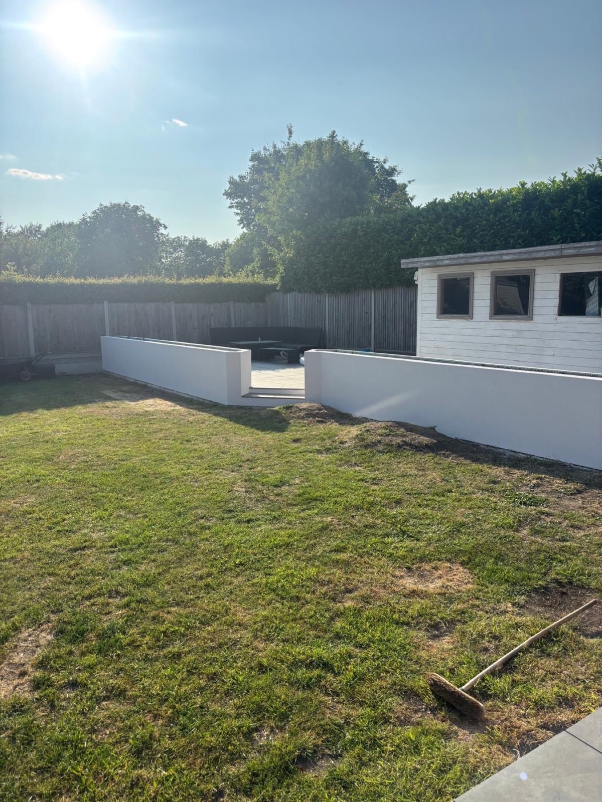 Silicone Render in Pulham - Garden Wall, image 3