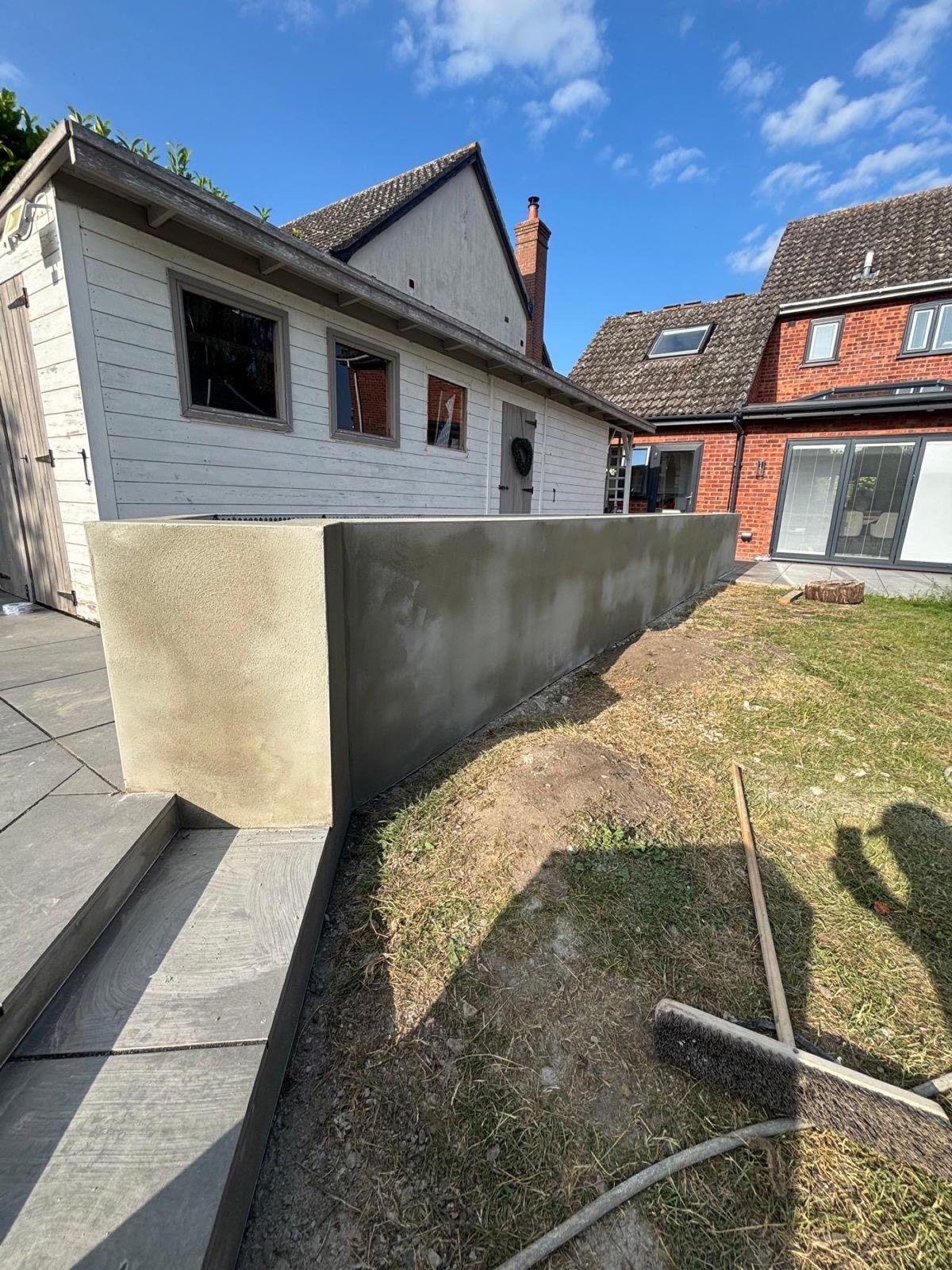 Silicone Render in Pulham - Garden Wall, image 8