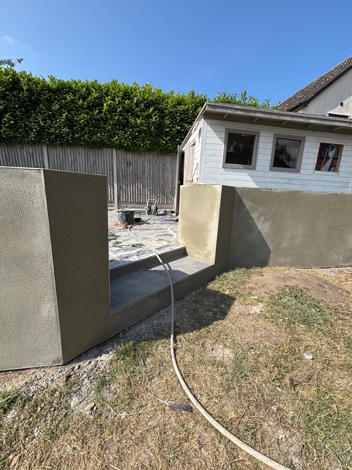 Silicone Render in Pulham - Garden Wall, image 7